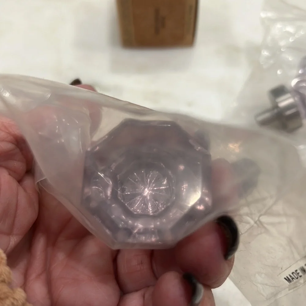Glass knob drawer pulls from Restoration Hardware. All new and unused condition